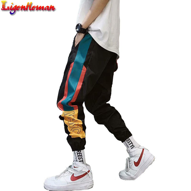 Hip Hop Streetwear Men's Splice Joggers Pants 2019