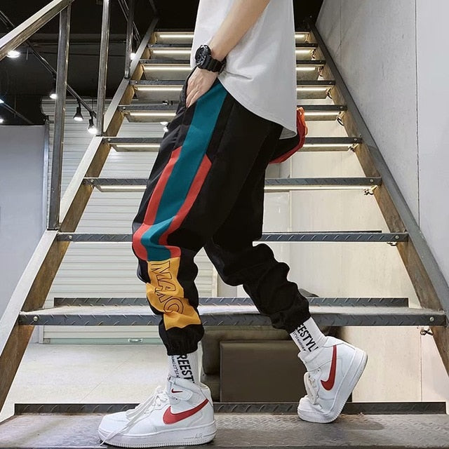 Hip Hop Streetwear Men's Splice Joggers Pants 2019