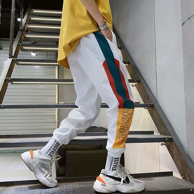 Hip Hop Streetwear Men's Splice Joggers Pants 2019