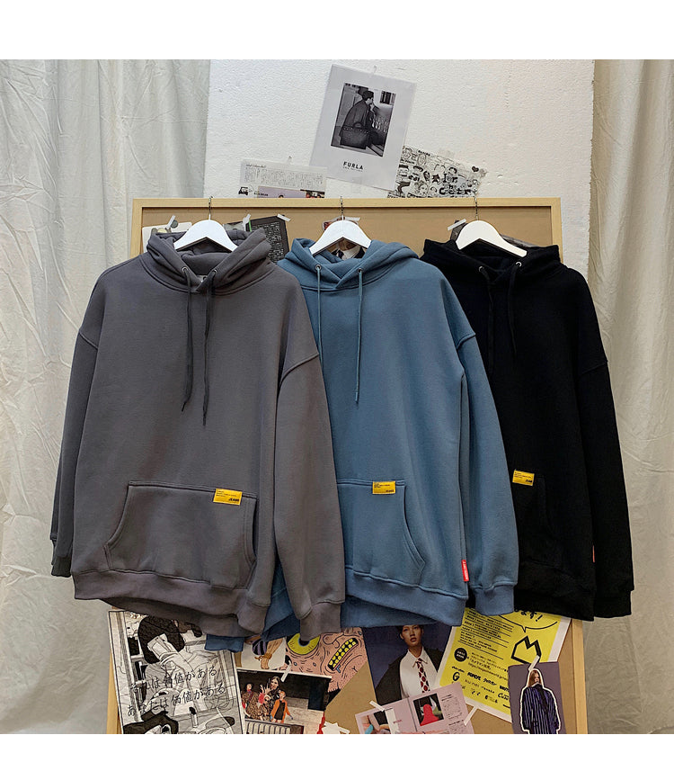 Men Oversized Harajuku Hoodies Sweatshirts 2020 Thick Mens Solid Hip Hop Hoodie Male Korean Fashions Streetwear Clothes