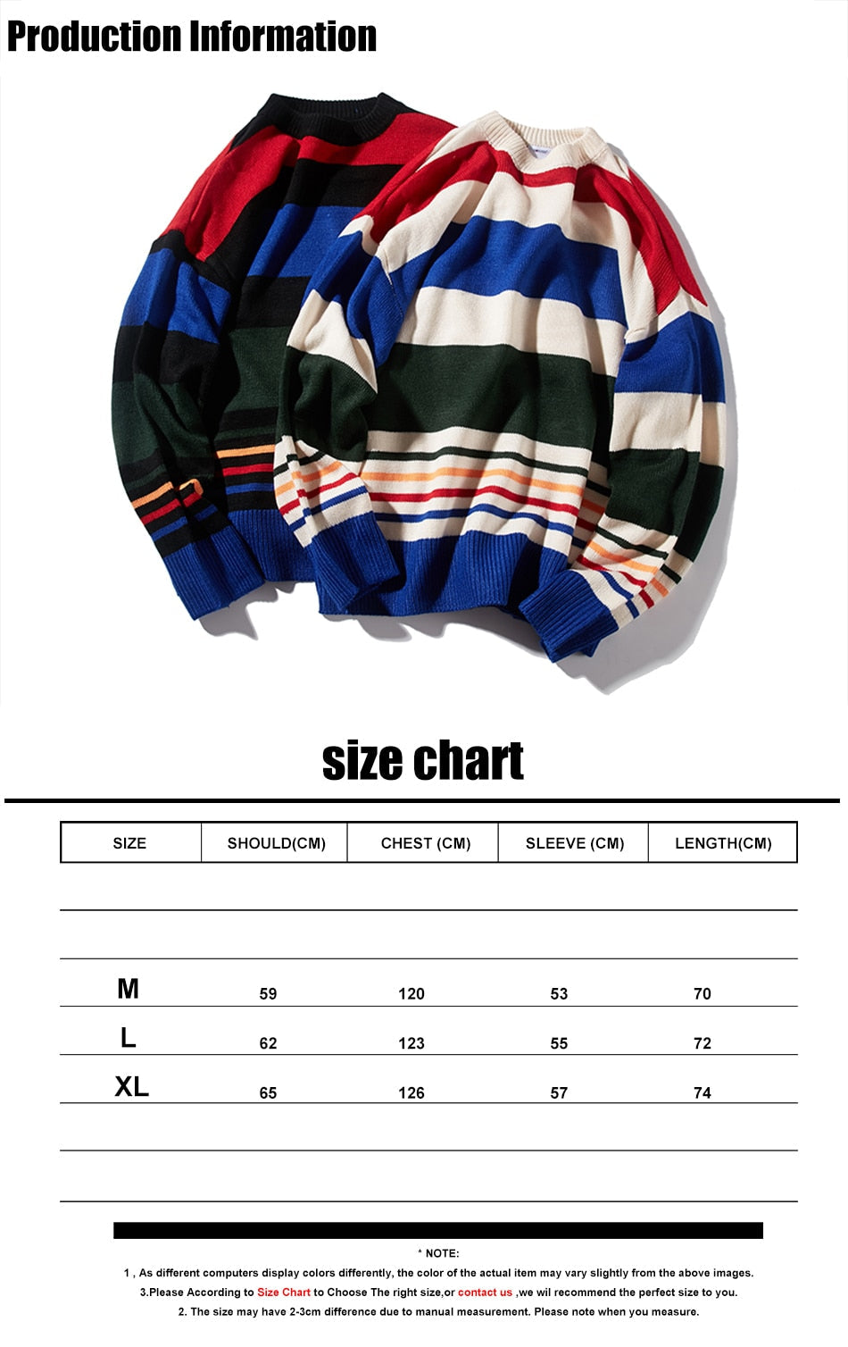 Youth Men Korean Harajuku Sweaters Pullovers 2020 Mens Striped Vintage Streetwear O-Neck Sweater Autumn Oversize Tops