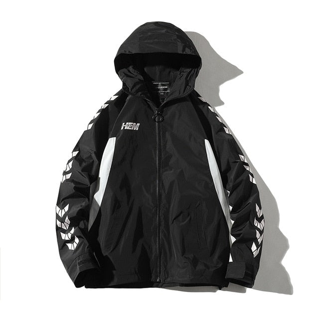 Youth Men Streetwear Bomber Jackets 2020 Side Striped Jackets And Coats Korean Fashions Hip Hop Windbreaker Plus Size