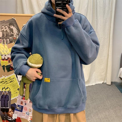 Men Oversized Harajuku Hoodies Sweatshirts 2020 Thick Mens Solid Hip Hop Hoodie Male Korean Fashions Streetwear Clothes
