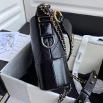 Chanel Gabrielle Small Hobo Bag Smooth Gold Silver Tone Black 20Cm As1582 B03936 94305 - Image 4