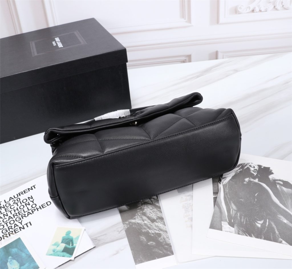 Saint Laurent Puffer Small Chain Bag In Quilted Black Noir 5774761El081000 - Image 9