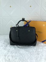 Louis Vuitton Montaigne MM Monogram Empreinte Leather Black 33Cm M41048 - Image 6