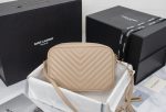 Saint Laurent Lou Camera Bag In Quilted Leather Beige Gold 23cm 612544DV7072721 - Image 4