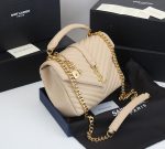 Saint Laurent College Medium In Quilted Leather Beige 24Cm 600279Brm072721 - Image 4