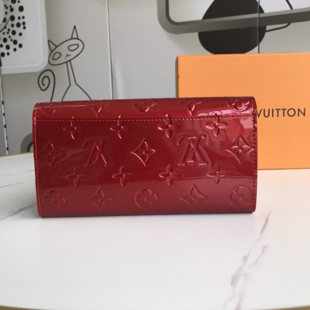 Louis Vuitton Sarah Wallet Monogram Red 19Cm - Image 6