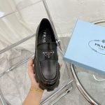 Prada Monolith Brushed Leather Loafers Black 2De129 B4L F0002 - Image 9