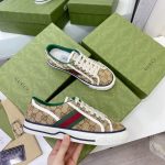 Gucci Tennis 1977 Sneaker Beige Abony 606111 Hvk20 9766 - Image 3