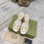 Gucci Women’S Slide Sandal With Horsebit White 655412 Bko00 9022 - Image 11