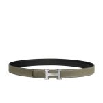 Hermes Mini H Belt Buckle And Reversible Leather Strap Silver Grey 24mm H079645ck05 - Image 8
