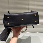 Chanel Medium Shopping Bag And Gold Tone Metal Black 35Cm As5463 B20565 94305 - Image 7
