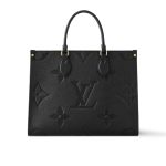 Louis Vuitton Onthego MM Monogram Empreinte Leather Tote Bag Black 35cm M45595