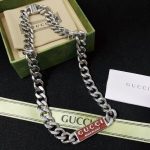 Gucci Trademark Enamel Chain Necklace In 925 Sterling Silver 814978 J8410 8166 - Image 5