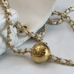 Chanel Mini Flap Bag With Pearls White 20Cm As1787 B02916 10601 - Image 5