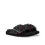 Louis Vuitton X Takashi Murakami Pool Pillow Flat Comfort Mule Black 1agvrf