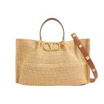 Valentino Garavani Medium Straw Summer Tote Beige 35Cm 7W2B0K39YCE D84
