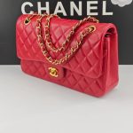 Chanel Medium Classic Double Flap Red Gold Hardware 25Cm - Image 4