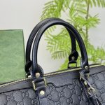 Gucci Tote Bag Canvas Leather Crossbody Handbag Black 33cm - Image 7