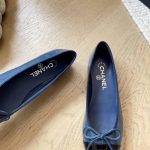 Chanel Ballet Flats Navy Blue G02819 B19028 Nacis - Image 7