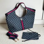 Gucci Giglio Large Tote Bag Blue And White GG Denim 60cm ‎853971 FAFFQ 8864 - Image 4