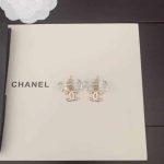 Chanel D25 Cc Bow Earrings Gold Metal Abf537 B19997 Nafvg - Image 7