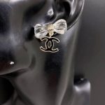 Chanel D25 Cc Bow Earrings Gold Metal Abf537 B19997 Nafvg - Image 6