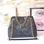 Gucci Gg Marmont Shoulder Bag Black 32Cm 453569 Drw1T 1000 - Image 5