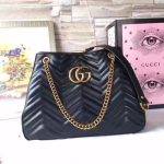 Gucci Gg Marmont Shoulder Bag Black 32Cm 453569 Drw1T 1000 - Image 3