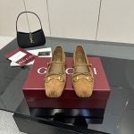 Gucci Women's Horsebit Ballet Flat Brown 814413 Aaeen 2808 - Image 3