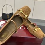 Gucci Women's Horsebit Ballet Flat Brown 814413 Aaeen 2808 - Image 6