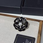 Chanel Brooch Metal And Resin Gold With Black Pearly White Abg238 B21624 U3367 - Image 6