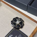 Chanel Brooch Metal And Resin Gold With Black Pearly White Abg238 B21624 U3367 - Image 5