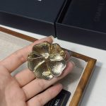 Chanel Brooch Metal And Resin Gold With Black Pearly White Abg238 B21624 U3367 - Image 4