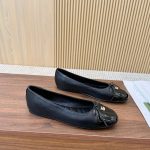 Gucci Women Ballet Flat With Double G Black Leather ‎835805 Bnc80 1000 - Image 4