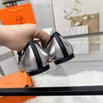 Hermes Lilia Ballet Flat Silver H252042z 52350 - Image 7