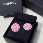 Chanel Camellia Earrings Pink Abg218 B21624 U3368 - Image 7