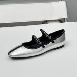 Hermes Lilia Ballet Flat Silver H252042z 52350 - Image 5