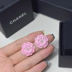 Chanel Camellia Earrings Pink Abg218 B21624 U3368 - Image 6