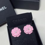 Chanel Camellia Earrings Pink Abg218 B21624 U3368 - Image 5