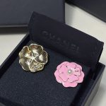 Chanel Camellia Earrings Pink Abg218 B21624 U3368 - Image 4
