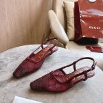 Gucci Women Gg Crystal Slingback Pump Red Mesh ‎‎674668 Faeq0 6255 - Image 6