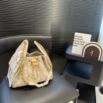 Chanel 25 Small Handbag Tweed And Gold Tone Metal Khaki 26cm AS5293 B21178 NR774 - Image 3