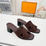 Hermes Helia 60 Sandal Dark Brown H232088z F7375 - Image 3