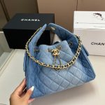 Chanel 25 Small Handbag Washed Denim Blue 26cm AS5293 B20603 U0475 - Image 4