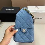Chanel 25 Small Handbag Washed Denim Blue 26cm AS5293 B20603 U0475 - Image 5