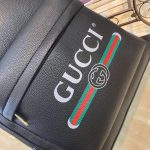 Gucci Print Leather Backpack Black 41cm - Image 5