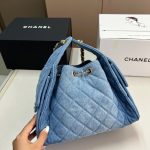 Chanel 25 Small Handbag Washed Denim Blue 26cm AS5293 B20603 U0475 - Image 7